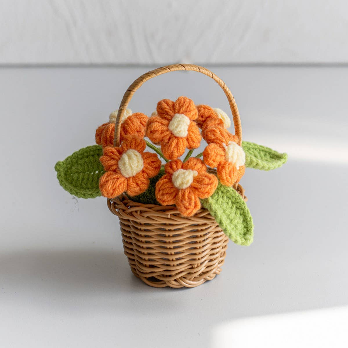 Cwmm9288_Handmade Crocheted Puff Flower Pot