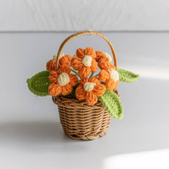 Cwmm9288_Handmade Crocheted Puff Flower Pot