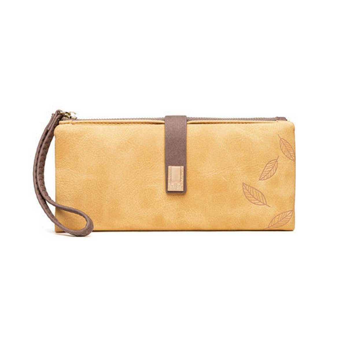 Women'S Long Vintage Matte Zip Clutch_Cwab2330