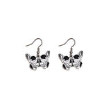 HALLOWEEN SKULL DARK BUTTERFLY EARRINGS_CWAJE1870