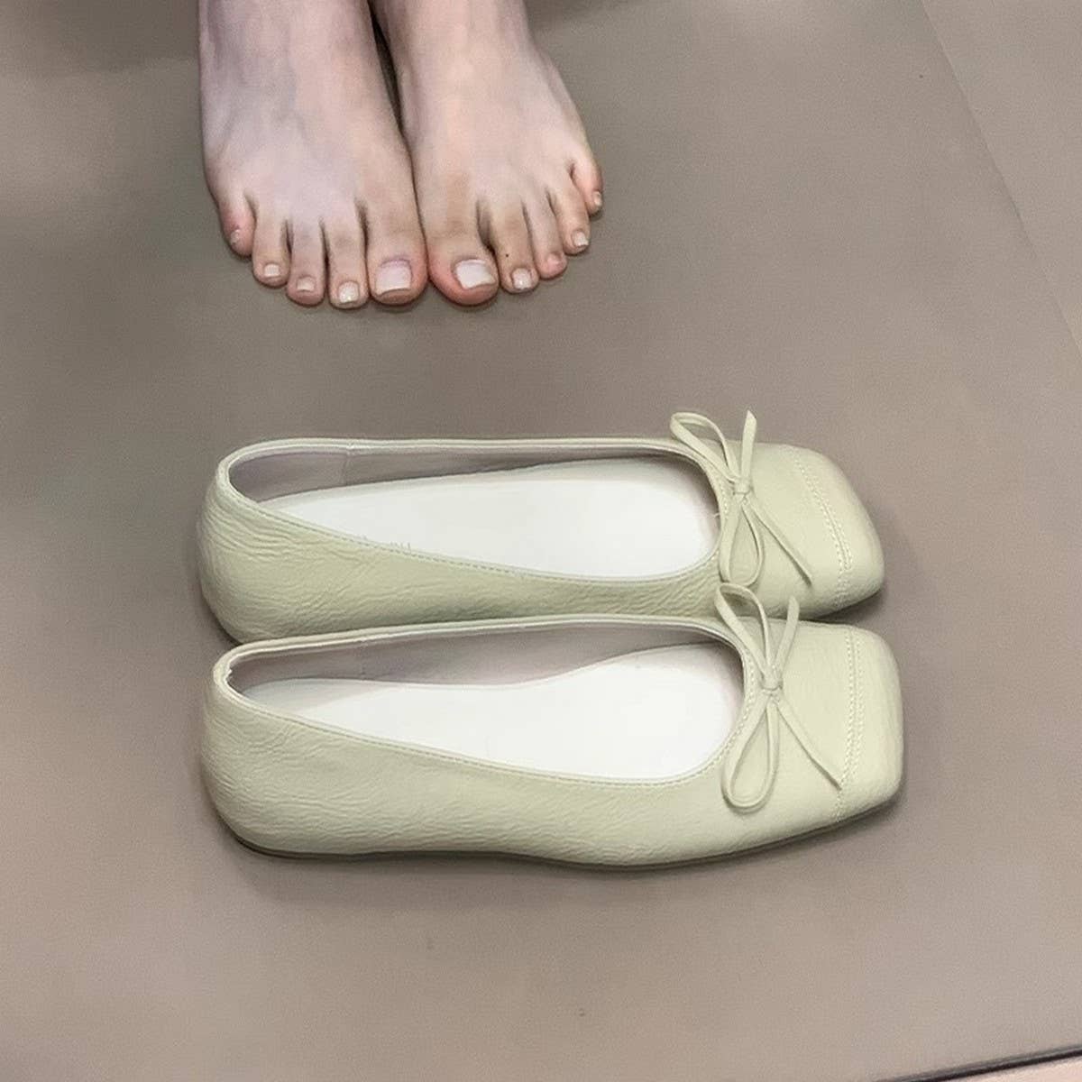 HIDDEN HEEL BOW LOAFERS FOR WORK COMFORT_CWSHF0159