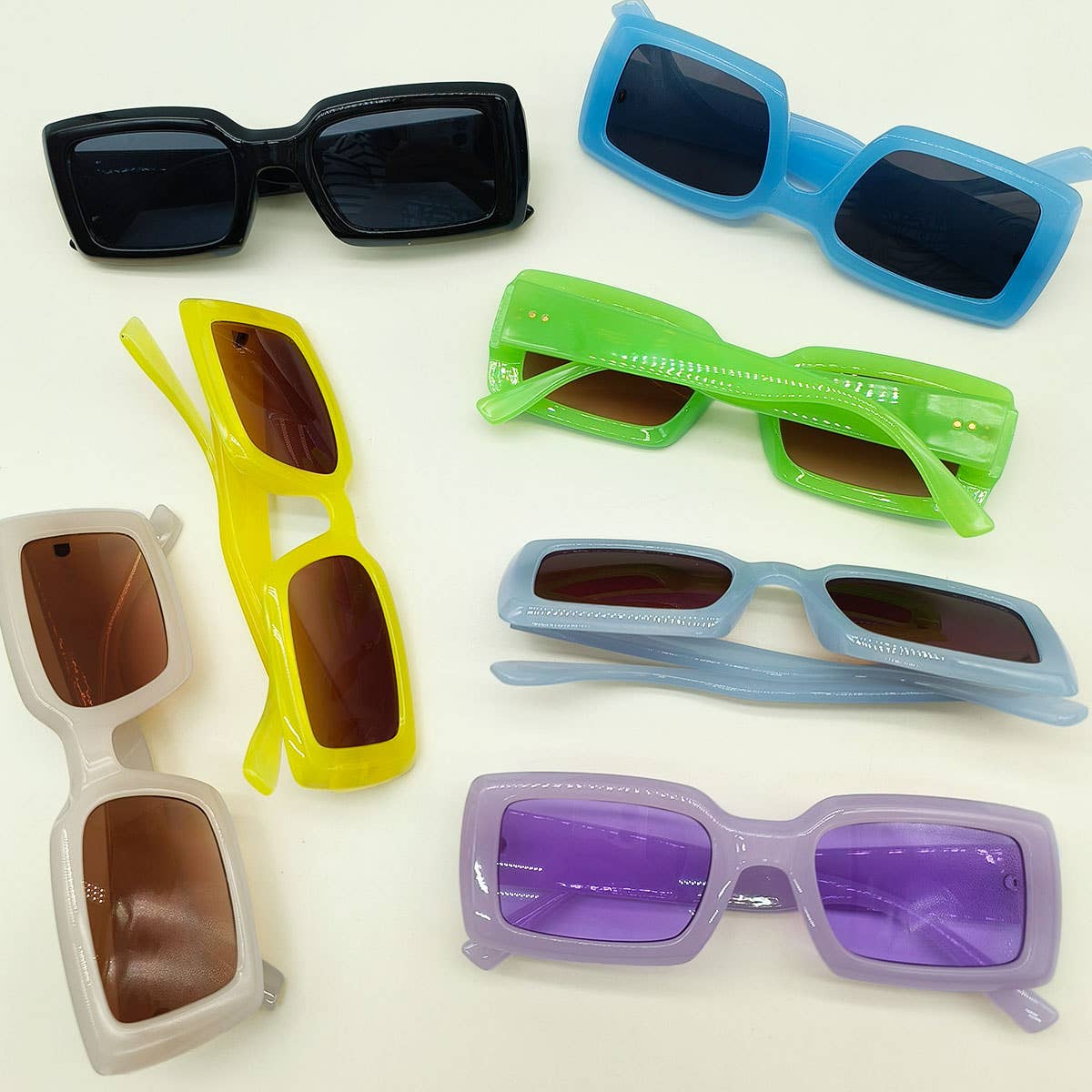 JELLY COLOR FRAME SQUARE BEACH SHADE SUNGLASSES_CWASG0236