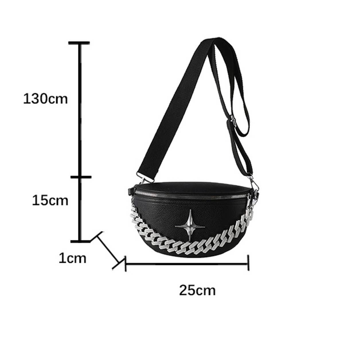 BELT BAG CROSSBODY BAG SUMMER WITH CHUNKY CHAIN_CWAB2067