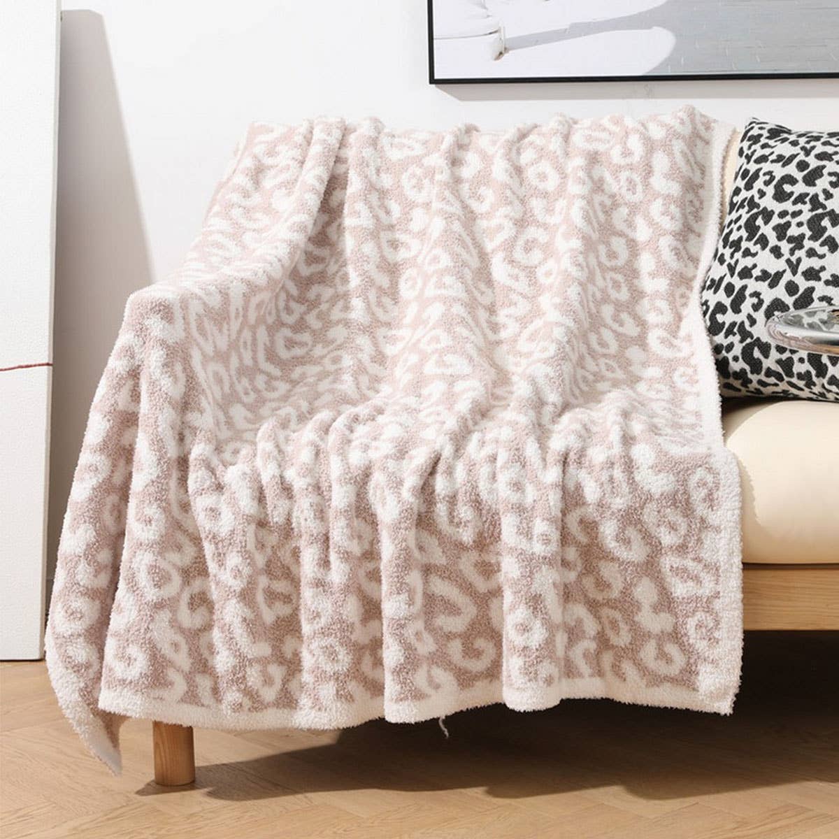 KNITTED LEOPARD PRINT LIGHTWEIGHT SOFA BLANKET_CWMM0213