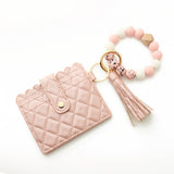 GEOMETRIC BEADED WALLET KEYCHAIN FOR WOMEN_CWAB4997