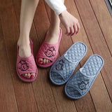 CUTE CAT COTTON HANDMADE THICK SLIPPERS_CWSHF0186