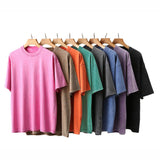 270G HEAVYWEIGHT WAX DYED VINTAGE COTTON T SHIRT CUSTOM LOGO