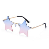 FIVE POINTED STAR SUNGLASSES FRAMELESS SUNGLASSES_CWASG0721