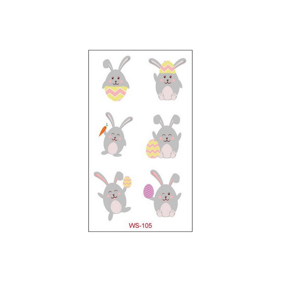 EASTER EGG BUNNY TATTOOS KIDS WATERPROOF SET_CWMM8376