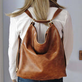 RETRO PU HANDBAG LEATHER BACKPACK FOR WOMEN_CWAB0563