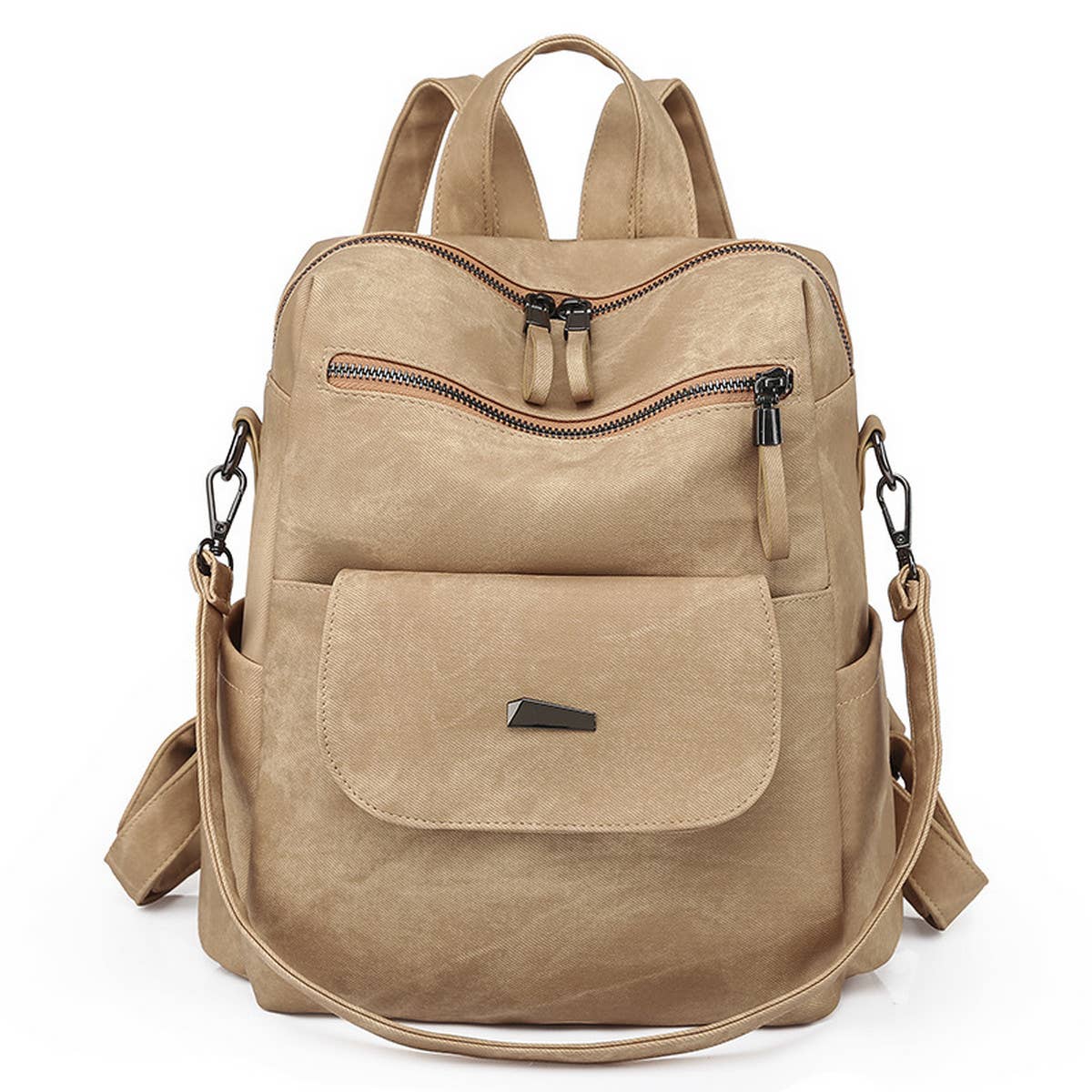 RETRO SOLID COLOR LARGE CAPACITY BACKPACK_CWAB2876