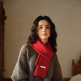 100% WOOL SOLID STRIPED KNIT SCARF UNISEX_CWASC2333