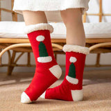 SANTA HAT FUZZY INDOOR SLIPPER SHOES_CWMS0730
