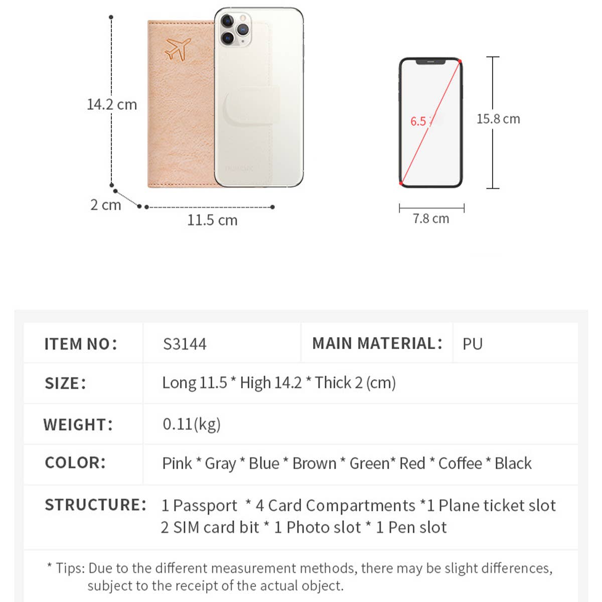 Vintage Rfid Travel Passport Wallet_Cwab1611