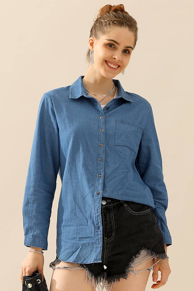 Women Fashion Long Sleeved Shirt_Cwtstl714