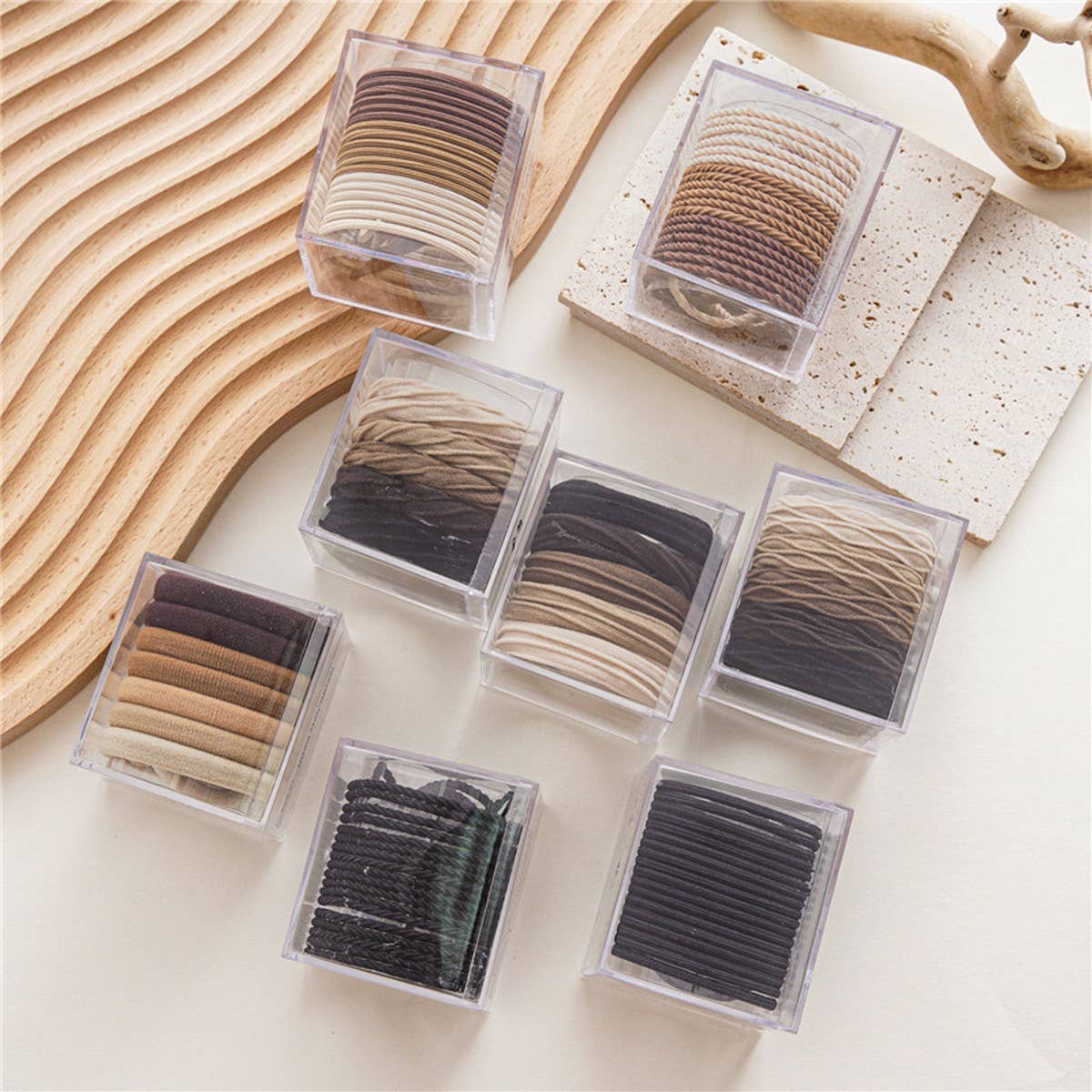 BLACK COFFEE COLOR SET HAIR TIES_CWAHA0332