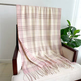 COZY PLAID TASSEL SCARF FALL WINTER WRAP FOR WOMEN_CWASC0977