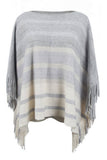 Contrast Stripe Off Neck Shawl_Cwasc0424