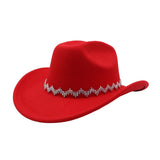 Unisex Wool Fedora Jazz Hat Western Ethnic Style_Cwah04462