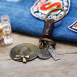 RETRO CREATIVE SMALL GIFT HAT COWHIDE KEYCHAIN_CWMM5033