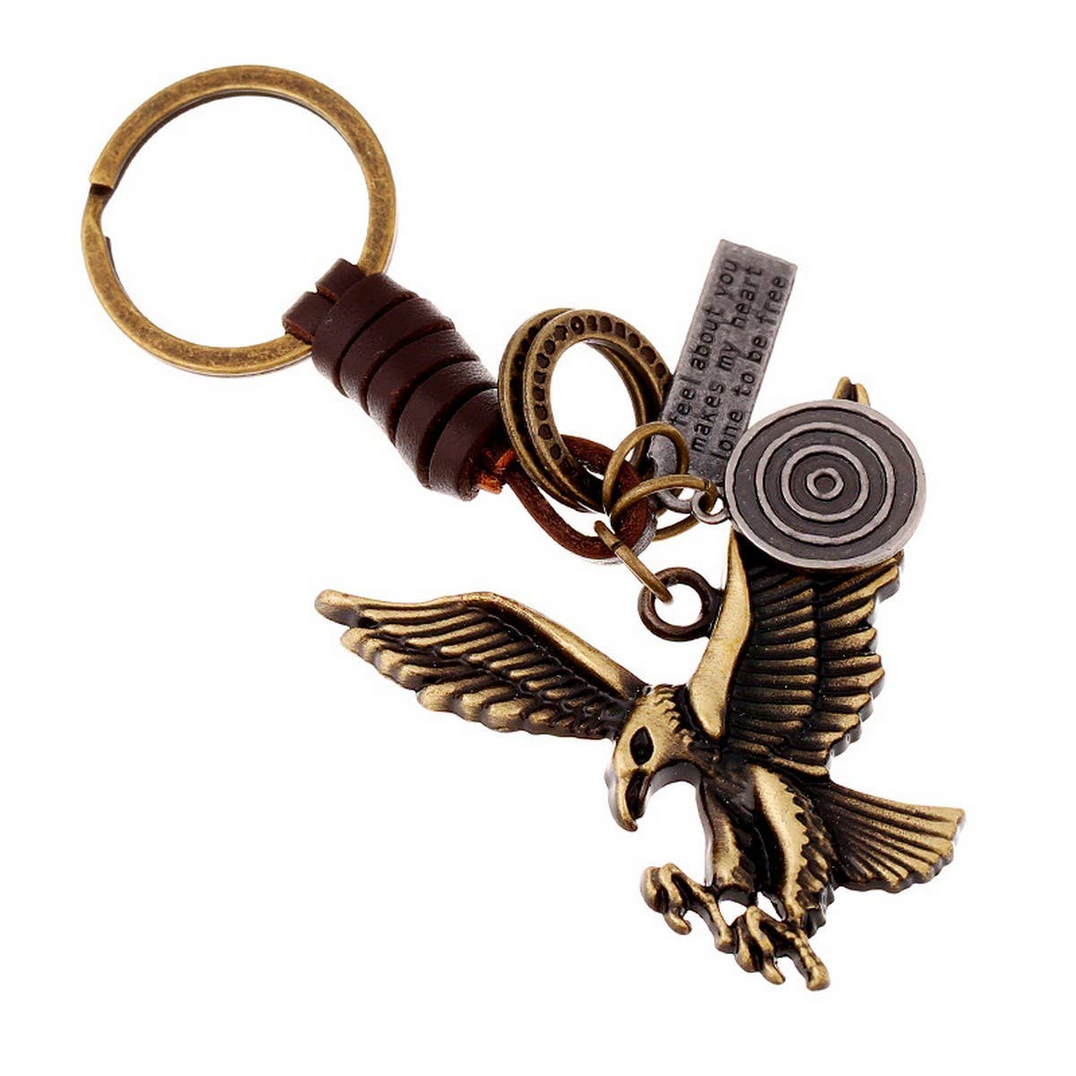 PERSONALIZED TRENDY EAGLE PENDANT CAR KEYCHAIN_CWMM4721