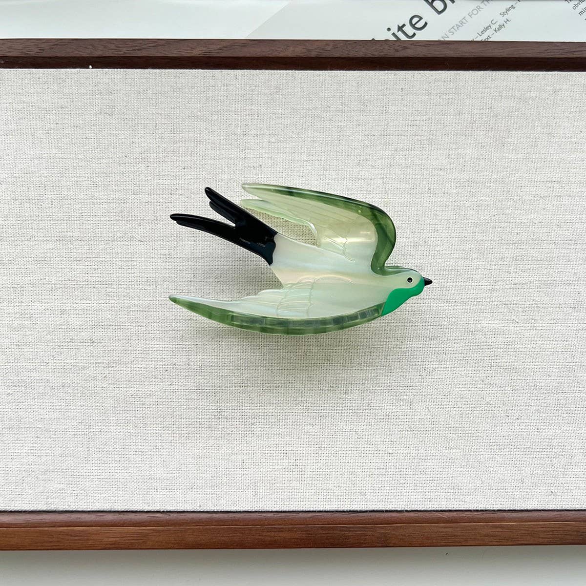SWALLOW HAIR CLAW CUTE ACETATE BIRD CLIP FOR WOMEN_CWAHA5757