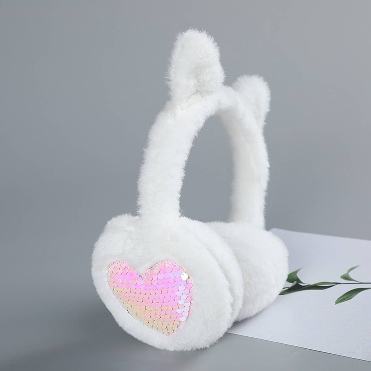 2024 NEW SEQUIN LOVE HEART WARM EARMUFFS_CWMM1416