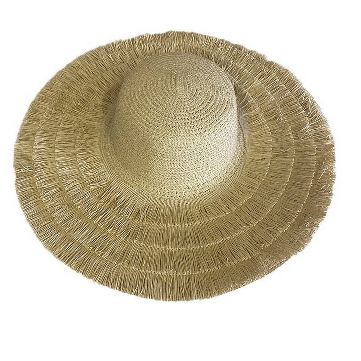 Womens Large Brim Casual Beach Straw Hat_Cwah3428