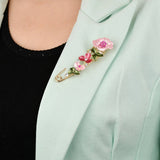 Cwaje2560_Flower Rhinestone Clothing Accessories Pin