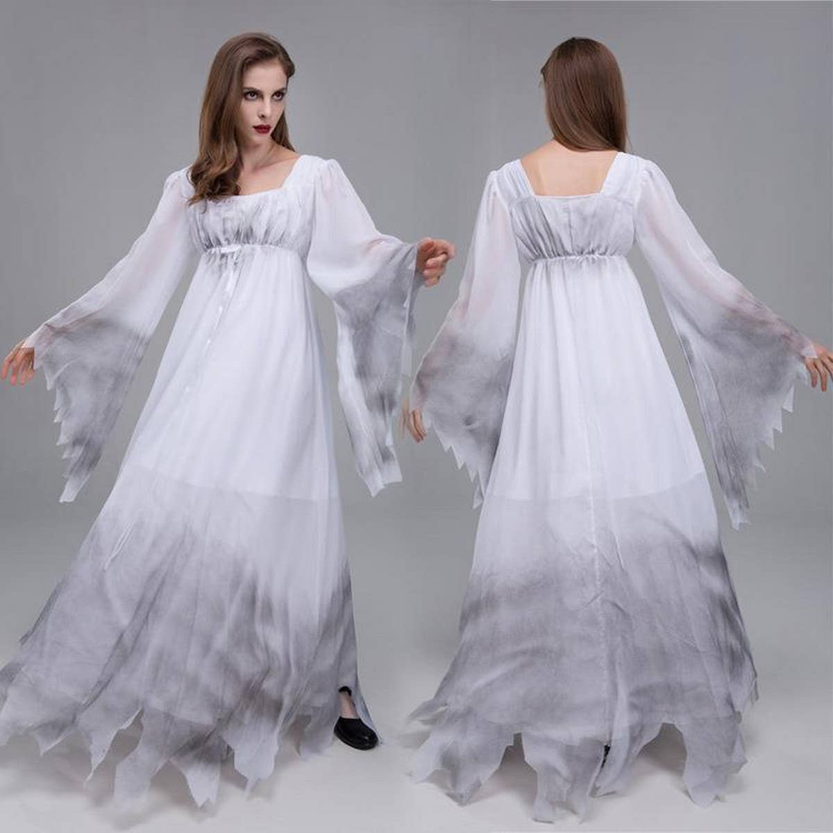 HALLOWEEN COSPLAY HORROR GHOST BRIDE LONG DRESS_CWMM1515