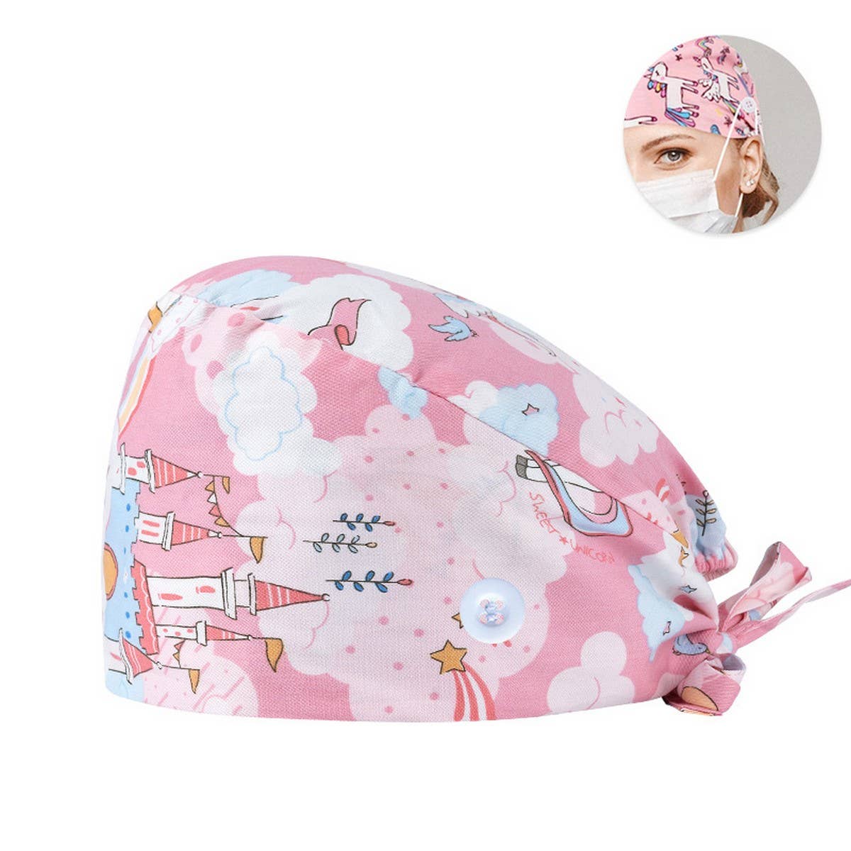 PURE COTTON CARTOON PRINT THIN TOE CAP_CWAH3389