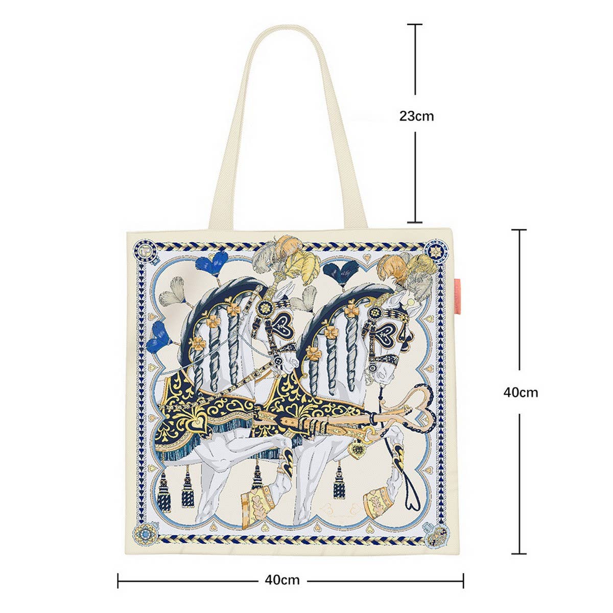 HEART SADDLE CANVAS TOTE BAG FOR WOMEN_CWAB5129