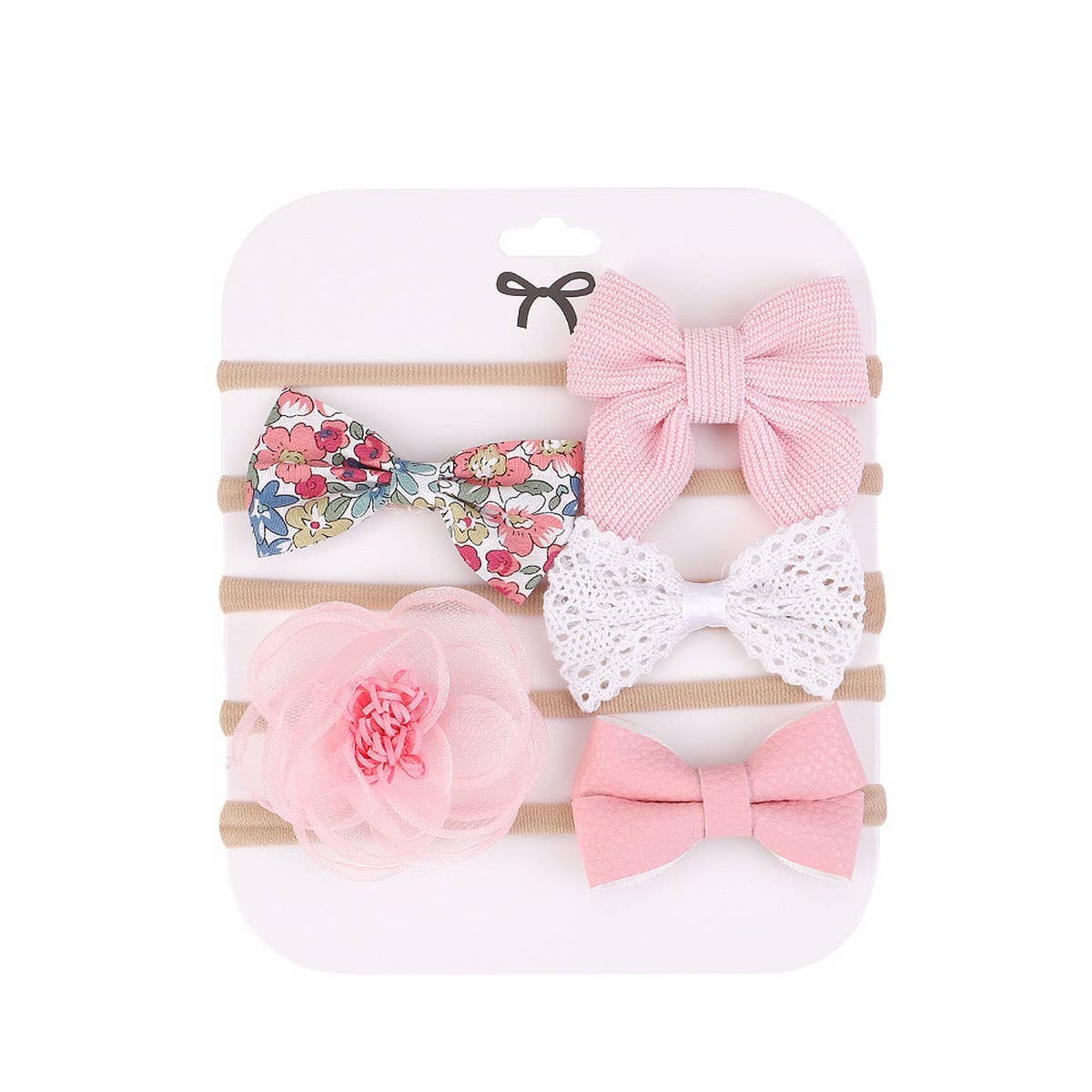 BABY NYLON HEADBAND SET WITH SOFT BOW_CWAHA6725