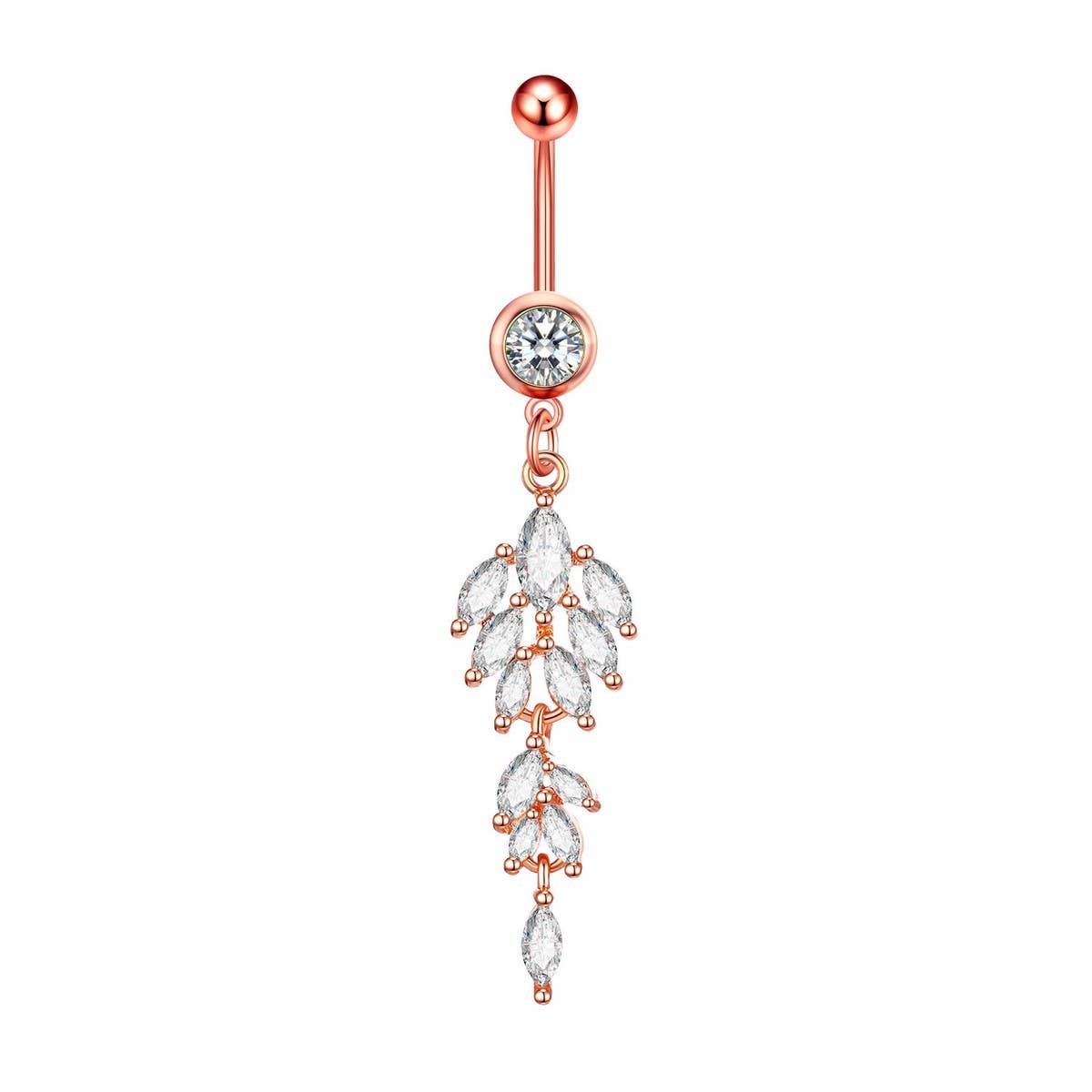 NEW CREATIVE CZ PENDANT BELLY RING PIERCING_CWMM9244