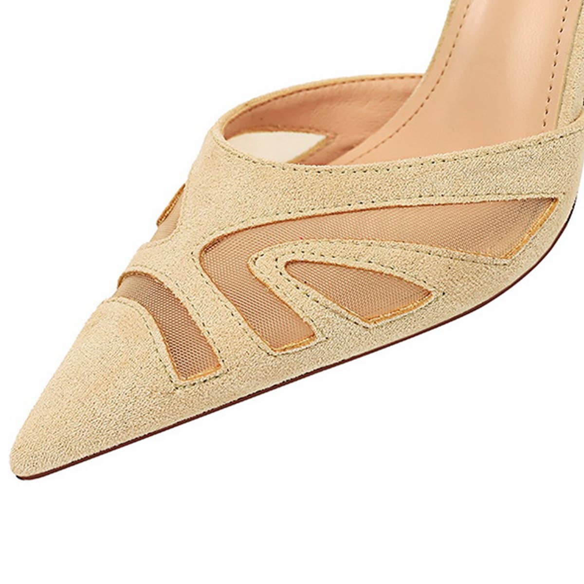 POINTED TOE MESH HOLLOW HIGH HEELS_CWSHH0096