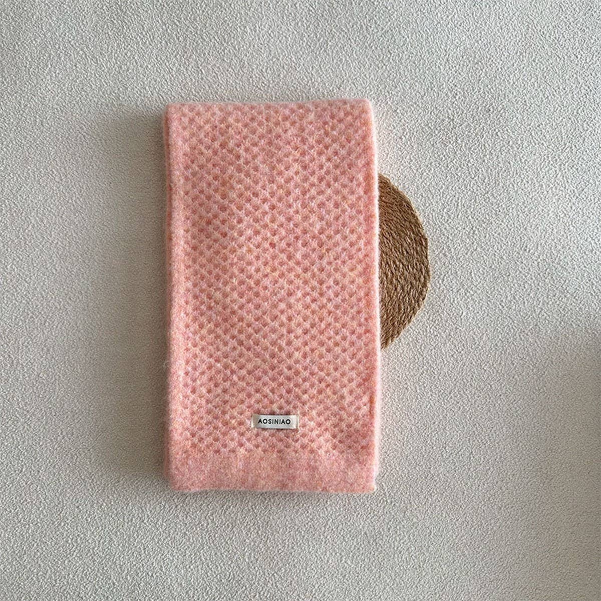 Wool Blend Knit Scarf Dual-Sided Winter Wrap_Cwasc2352