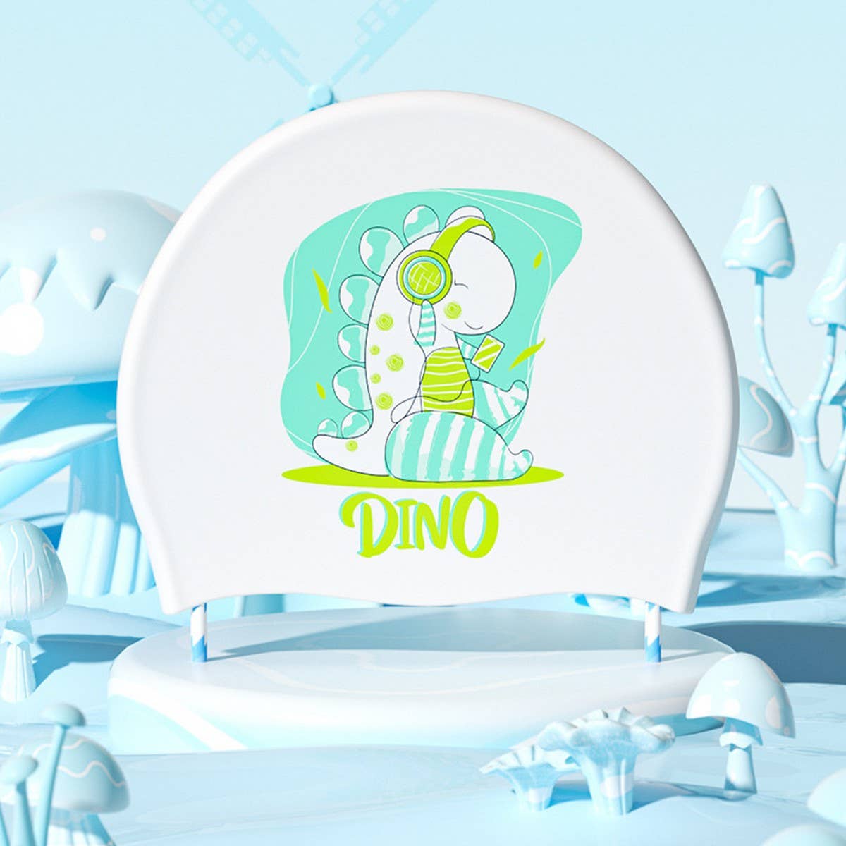 KIDS SWIM CAP CARTOON CUTE WATERPROOF SILICONE HAT_CWMM6723