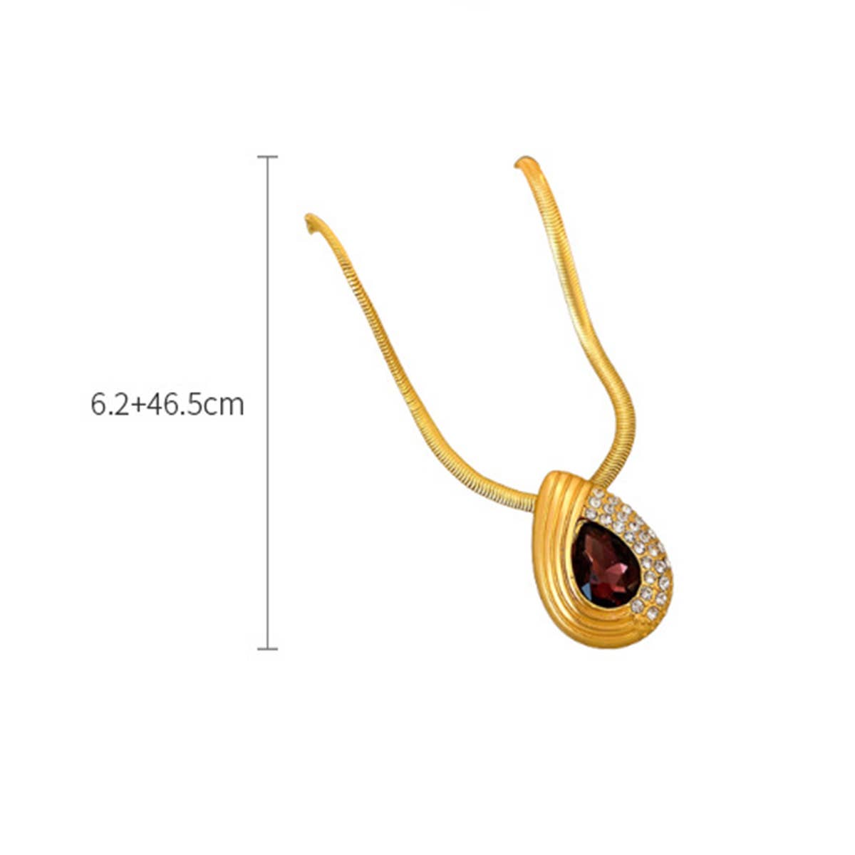 RETRO WATER DROP LIGHT LUXURY PENDANT NECKLACE_CWAJE2368