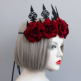 HALLOWEEN FEMALE RED ROSE CROWN_CWMM0125