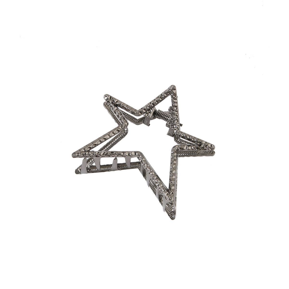 Hollow Metal Star Bow Tie Hair Claw Clip_Cwaha0460