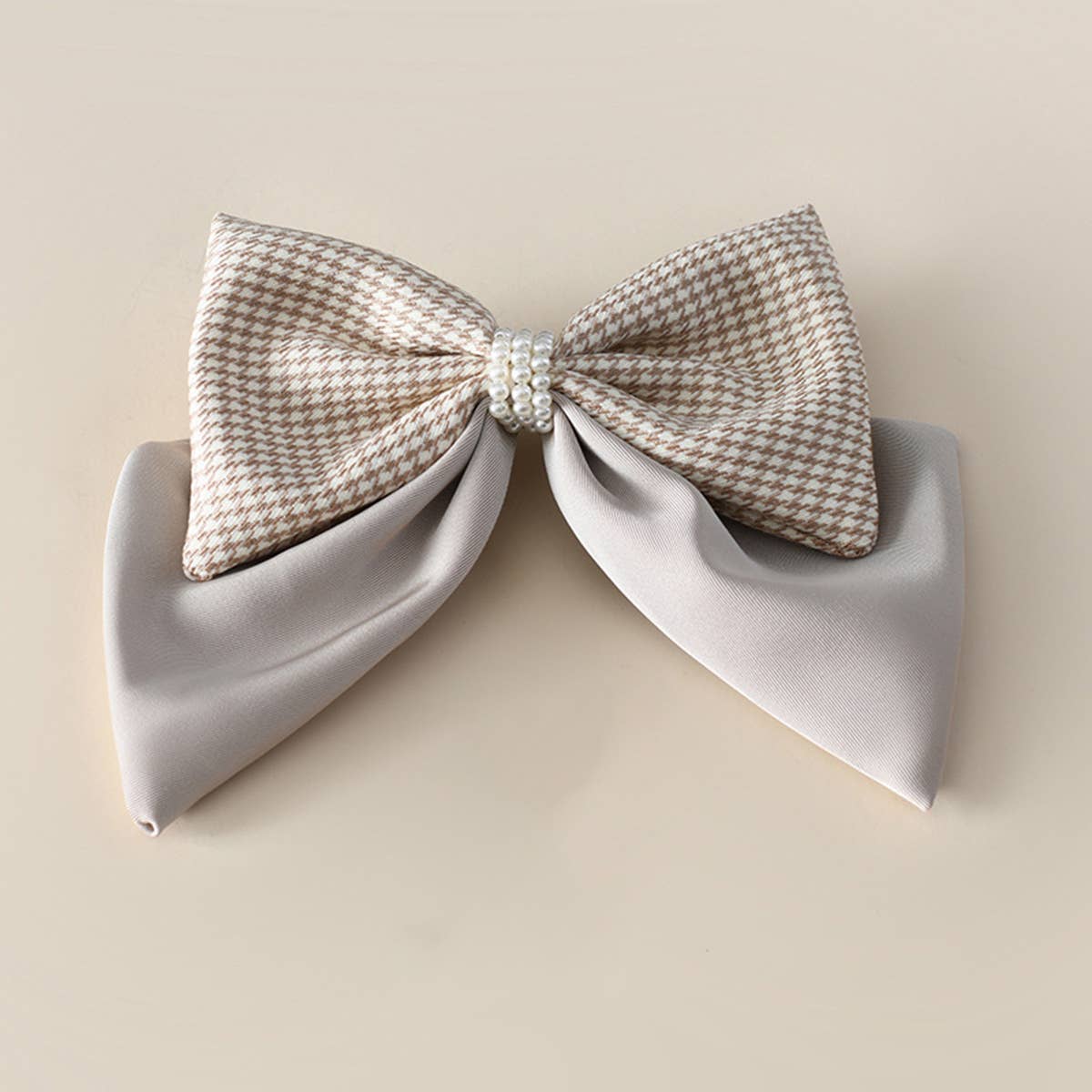 HOUNDSTOOTH FASHION BIG BOW HAIRPIN_CWASC1056