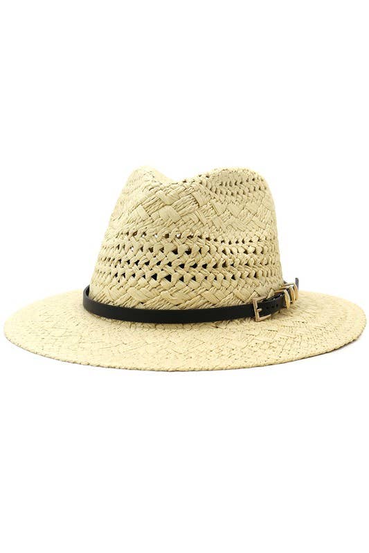 BLACK BELT CASUAL TRENDY WEAVE STRAW HAT_CWAH077 B20322