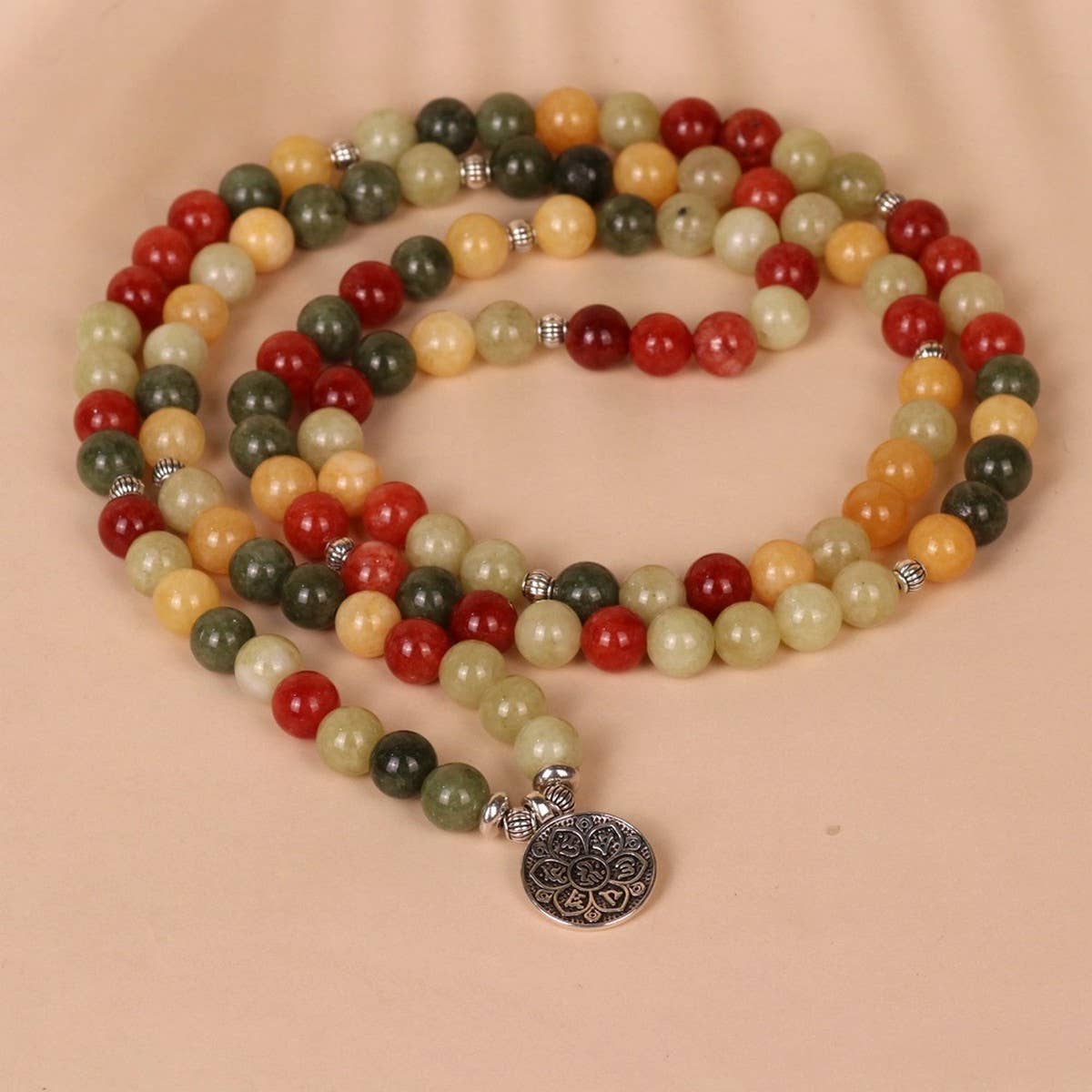 COLORED STONE BEADED BRACELETS WITH STRETCHY BANDS_CWAJE3928
