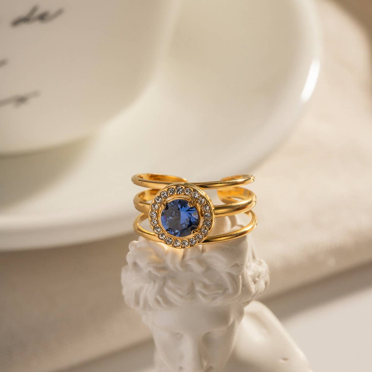 BLUE ROUND NON FADING VERSATILE RING_CWAJE1394