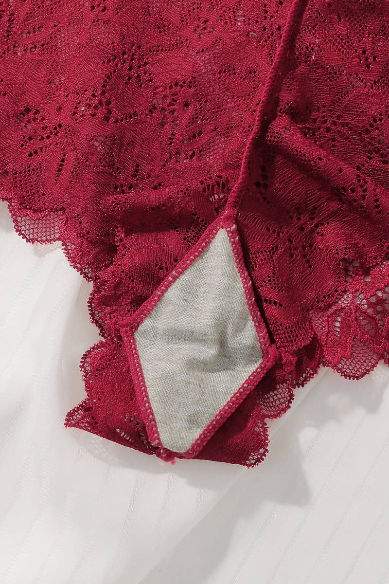 Cwmu00270_Lace Bralette Set Wireless Push Up Lingerie