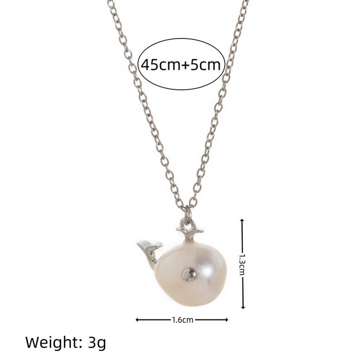 CLOWNFISH PEARL NECKLACE OCEAN KISS PENDANT_CWMM6971