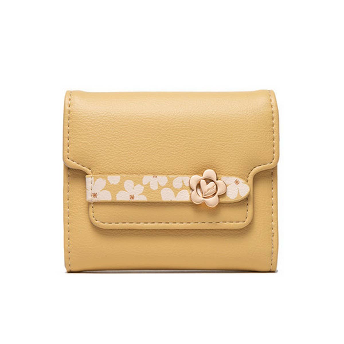 STYLISH SIMPLE FLORAL SHORT WALLET_CWAB2334