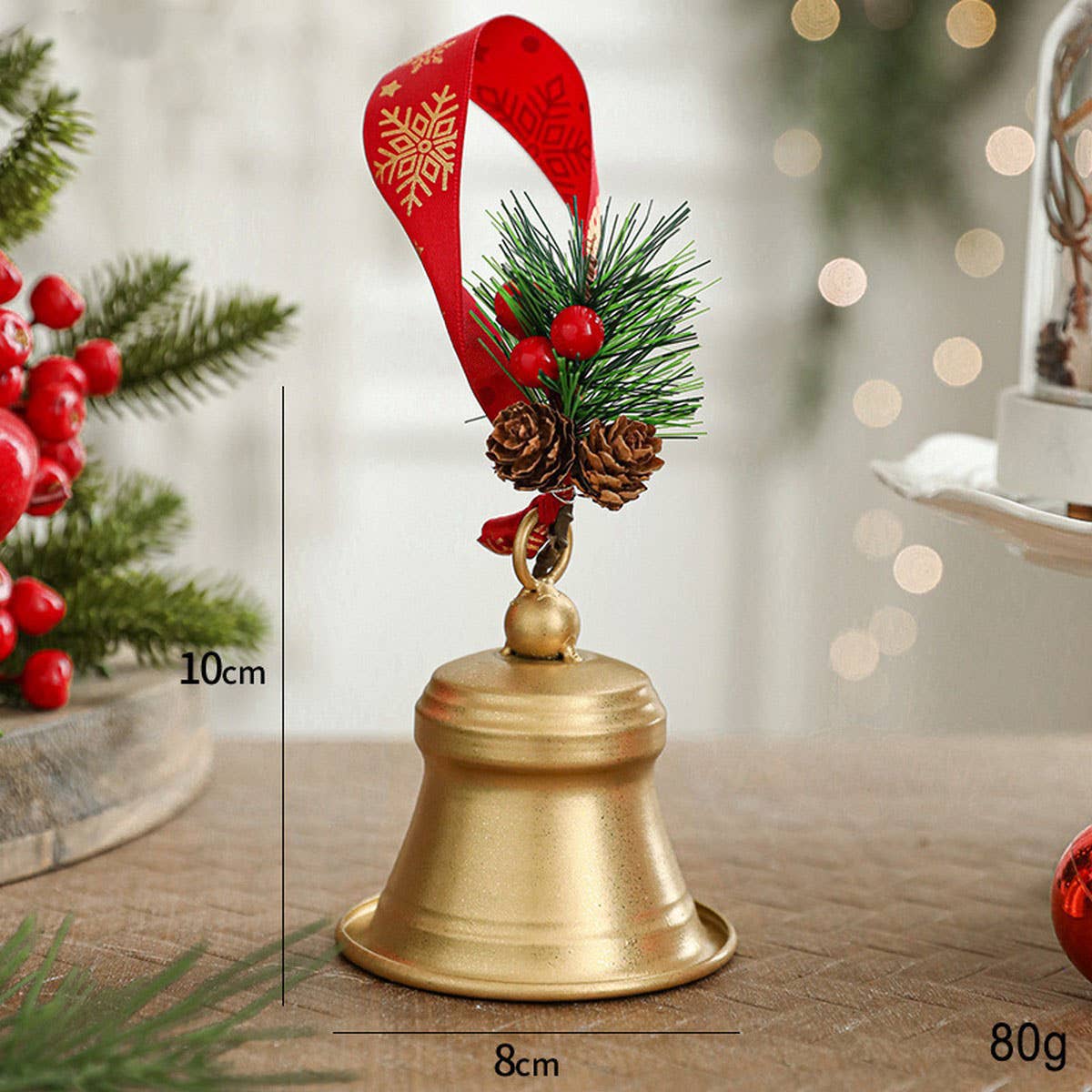 METAL IRON CHRISTMAS BELL HANGING DOOR WALL DECOR_CWMM9782