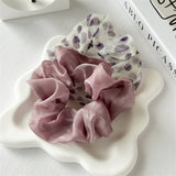 PURPLE LAZY FLUFFY LARGE INTESTINE HAIR BAND_CWAHA2425