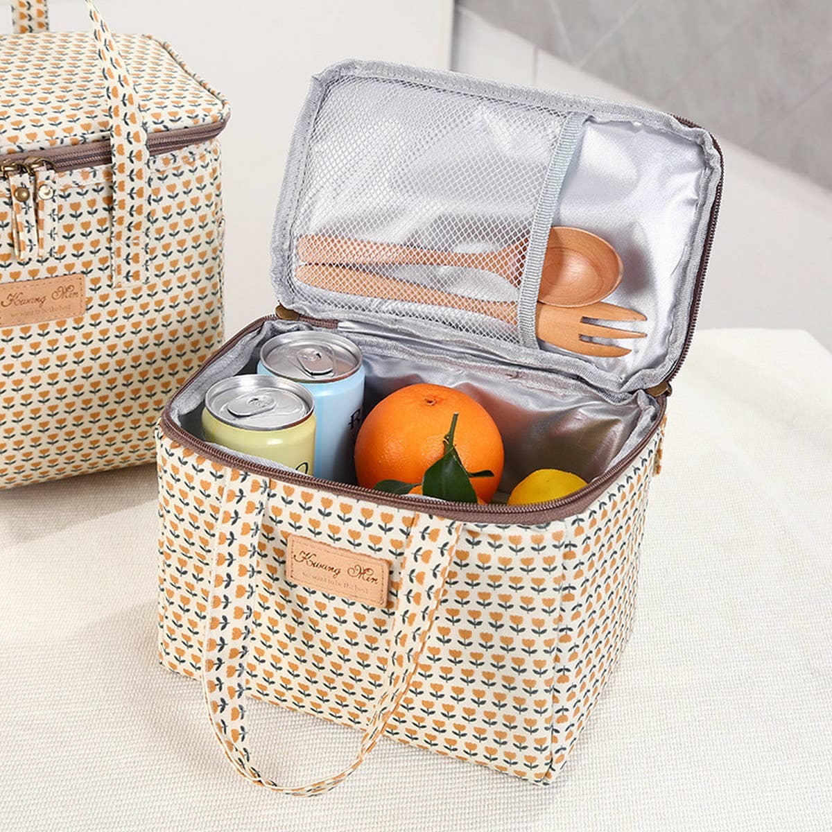 HANDBAG LARGE CAPACITY CANVAS INSULATED BAG_CWAB1722